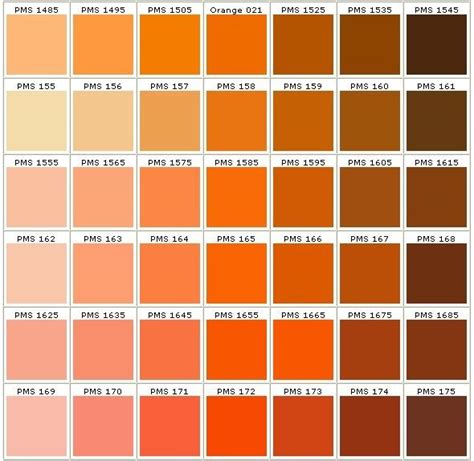 brown into orange | Pantone color chart, Pantone color, Paint color schemes
