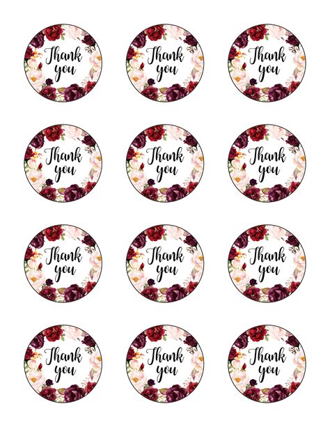 Thank You Stickers Printable