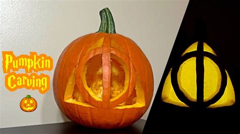 Deathly Hallows pumpkin carving! - YouTube