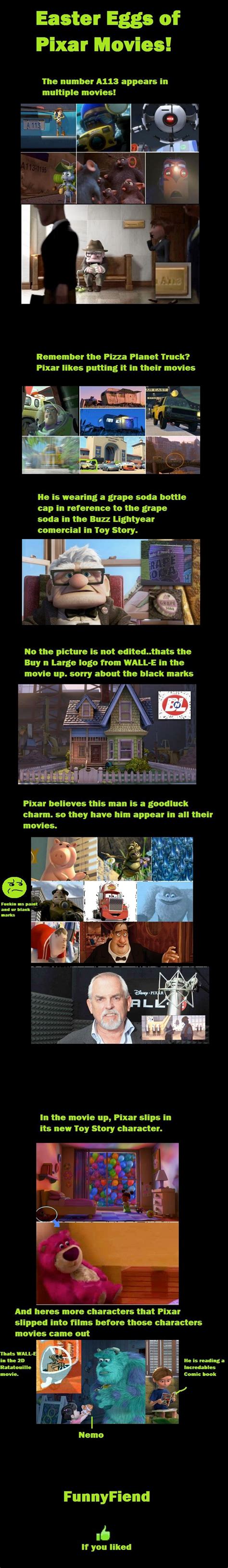 Pixar Movies Easter Eggs!