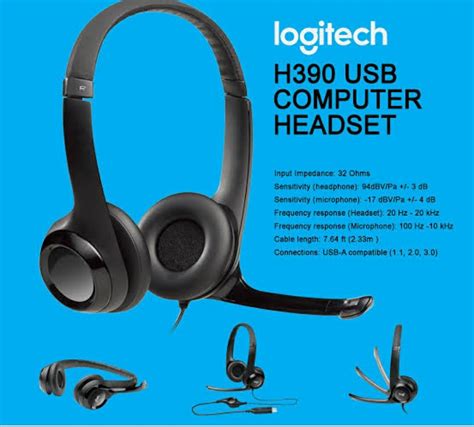 Logitech USB Headset H390 with Noise Cancelling Mic – Electronics Boutique Online