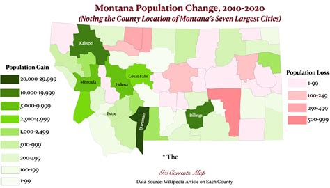 Montana Population Change 2010-2020 Map 3 - GeoCurrents