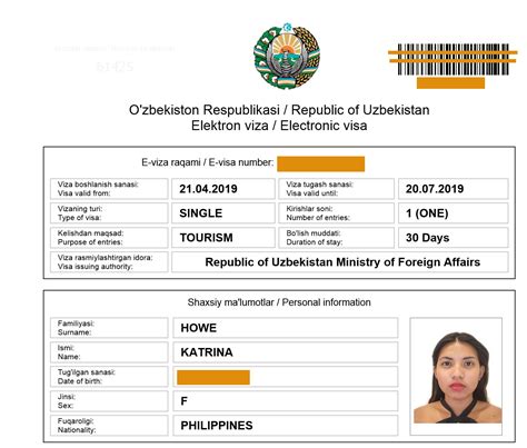 How To Apply For Uzbekistan Tourist Visa With Philippines Passport ...