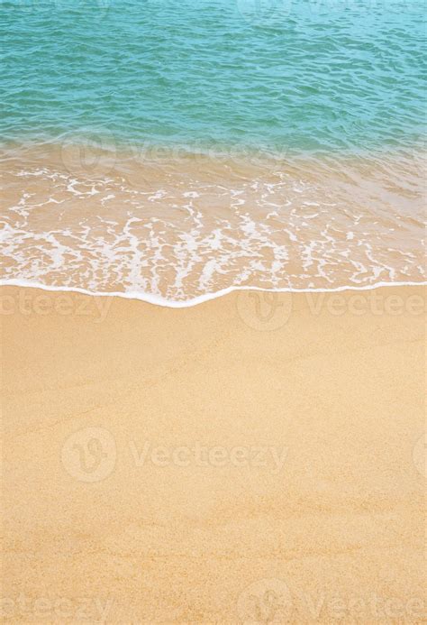 Sand beach and Blue ocean with soft wave form on Sand Texture, Brown Beach sand dune in sunny ...