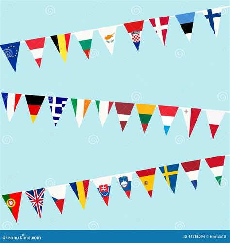 Bunting Of Flags From European Union Stock Vector - Image: 44788094