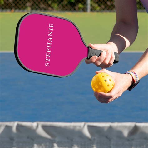 Hot Pink Personalized Name Pickleball Paddle | Zazzle in 2022 ...