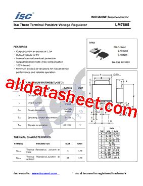 LM7805 Datasheet(PDF) - Inchange Semiconductor Company Limited