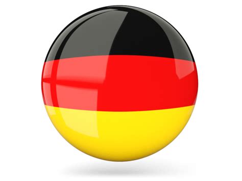 Glossy round icon. Illustration of flag of Germany