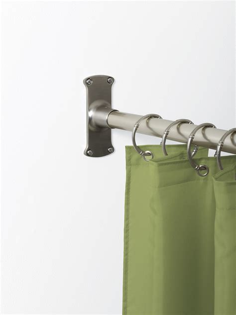 Zenna Home 33941BN, NeverRust Aluminum L Shaped Corner Shower Curtain ...