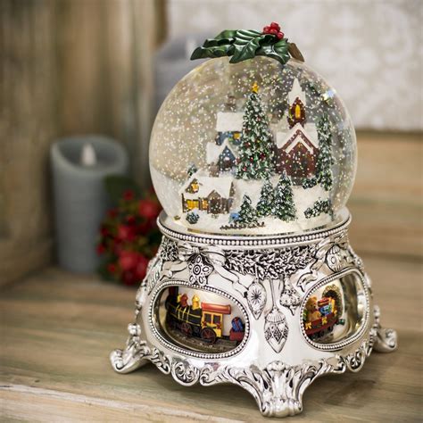 Musicbox Kingdom Musicbox Kingdom-56058 Snow Globe Village” with The Melody “Winter Wonderland ...