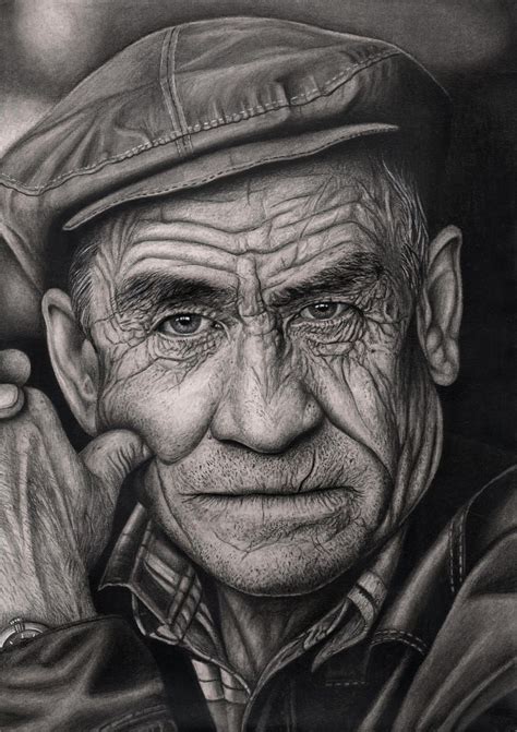 Old man graphite drawing by pen tacular artist on deviantart – Artofit