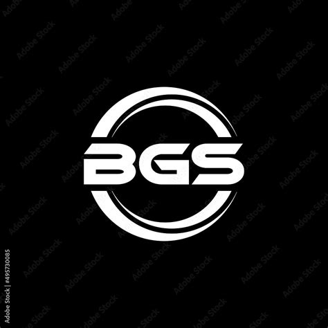 BGS letter logo design with black background in illustrator, vector logo modern alphabet font ...