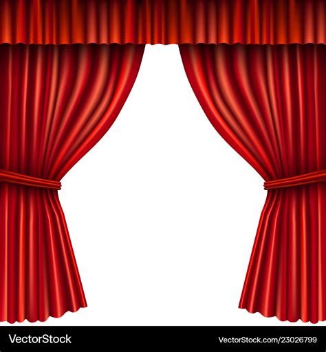 Red stage curtain Royalty Free Vector Image - VectorStock