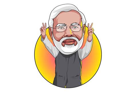 Cartoon Illustration Of Narendra Modi | Rare Digital Artwork | MakersPlace