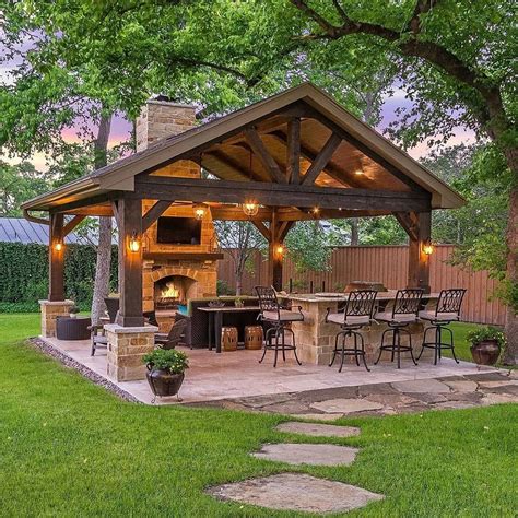 DIY Timber Frame Outdoor Kitchen with Fireplace & Grill Station