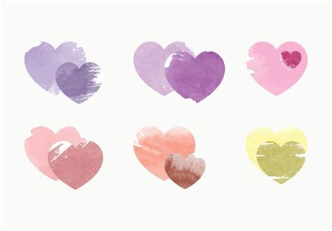 Vector Watercolor Heart Collection 117248 Vector Art at Vecteezy