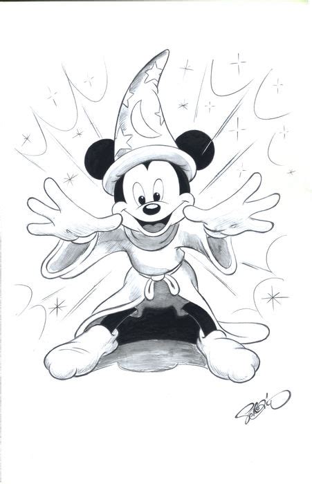 Sorcerer Mickey Drawing at PaintingValley.com | Explore collection of Sorcerer Mickey Drawing