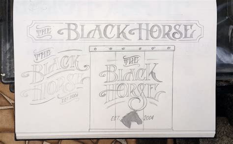 The Black Horse Pub Facade on Behance