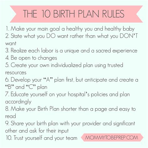 All About Birth Plans | Mommytobeprep.com