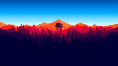 Firewatch Forest Mountains Minimalism 4k, HD Games, 4k Wallpapers ...
