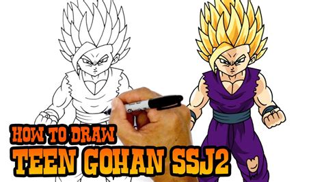 Dragon Ball Z Gohan Drawing - Dragon Ball Z Drawing Super Saiyan 2 Teen Gohan By Artdragon2199 ...