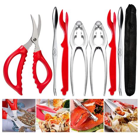 Buy Crab Leg Crackers and Tools - Lobster Crackers and Picks Set ...