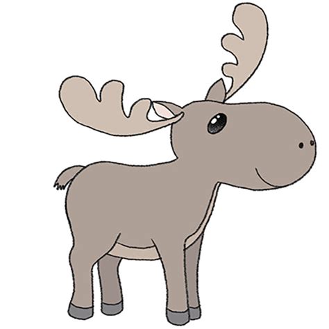 How to Draw a Moose - Easy Drawing Tutorial For Kids