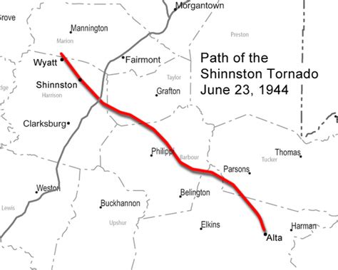 e-WV | Media File: Shinnston Tornado map