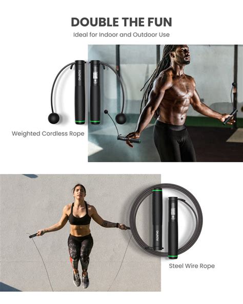 RENPHO Cordless Jump Rope - Tracking Your Fitness With App - Built For ...