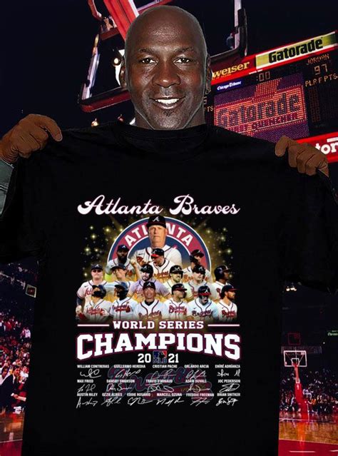 2021 Atlanta Braves World Series Champions Signed Shirt - Premium Shop