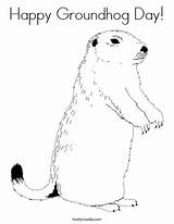 Printable Groundhog Coloring Page sketch template