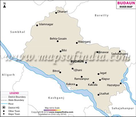 Budaun River Map