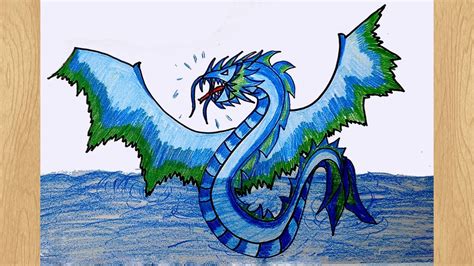 Draw A Sea Dragon I How to Draw a Sea Dragon I Dragon Drawing tutorial ...