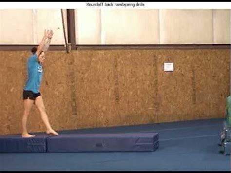 Roundoff backhandspring drills - YouTube