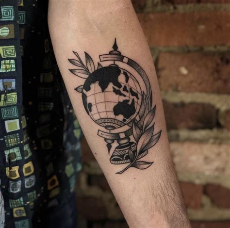 Globe by Anna at Heretic Tattoo, Melbourne, VIC : tattoos | Globe ...