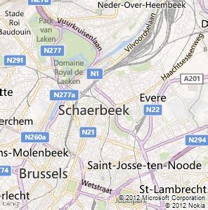 Schaerbeek Map - Belgium