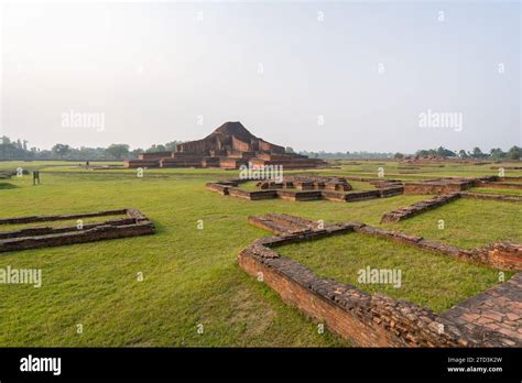 Scenic landscape view of ancient Somapura Mahavihara aka Paharpur buddhist monastery, a UNESCO ...