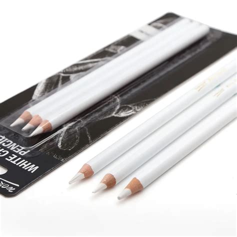 Professional 3Pcs White Sketch Charcoal Pencils Standard Pencil Drawing ...