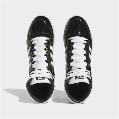 Adidas Top Ten Patent Leather Black White - Puffer Reds