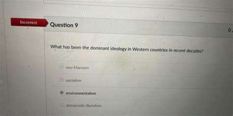 Solved What has been the dominant ideology in Western | Chegg.com