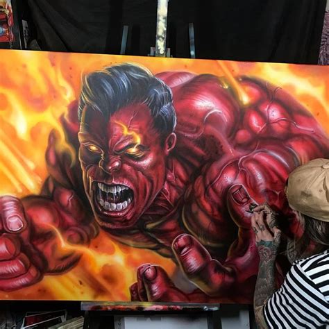 Red Hulk fan art by Derek Turcotte | Hulk painting, Cool paintings, Art