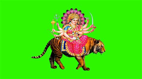 New Durga Maa animation effect green screen video - YouTube