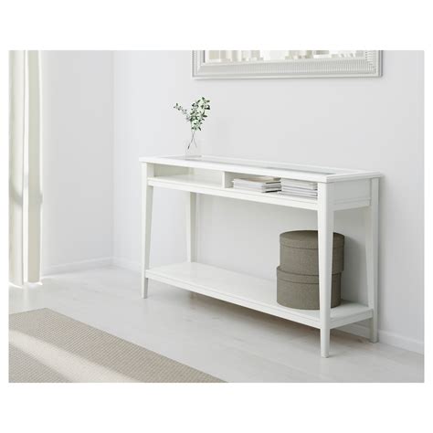 LIATORP Console table - white, glass - IKEA