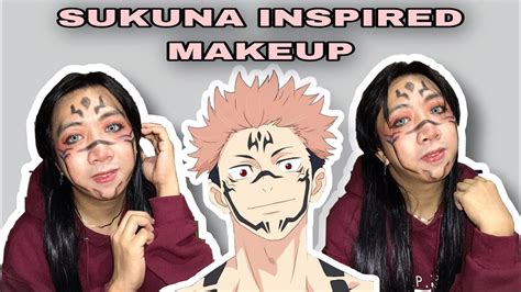 SUKUNA INSPIRED MAKEUP(sukuna makeup tutorial)|neil cate - YouTube