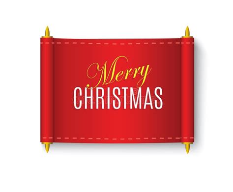 Merry Christmas Scroll stock vector. Illustration of decoration - 127795113