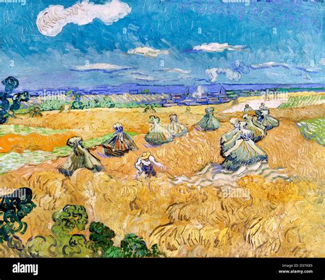 Vincent Van Gogh Enclosed Wheat Field With Reaper