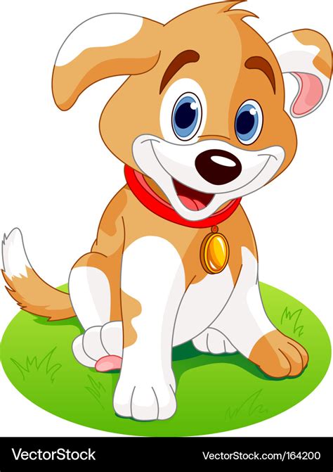 Cartoon puppy Royalty Free Vector Image - VectorStock