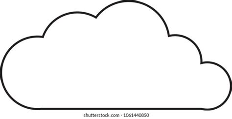 Black White Simple Cloud Vector Stock Vector (Royalty Free) 1061440850 ...