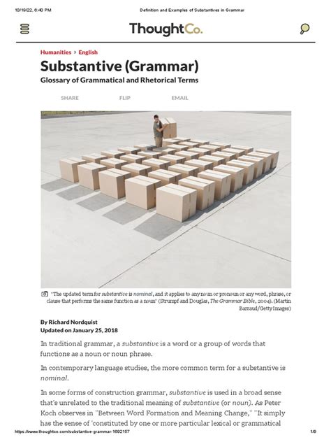 Definition and Examples of Substantives in Grammar | PDF | Noun ...