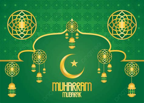 Muharram Background Design In Green Color Designs For Banner Templates ...